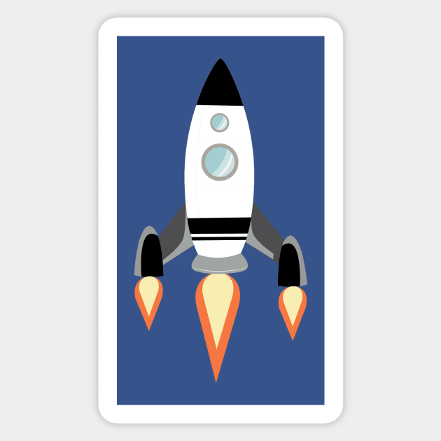 Retro starship Sticker by TTL